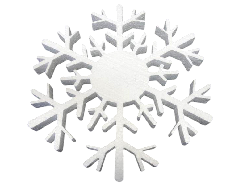 Снежинка из пенопласта